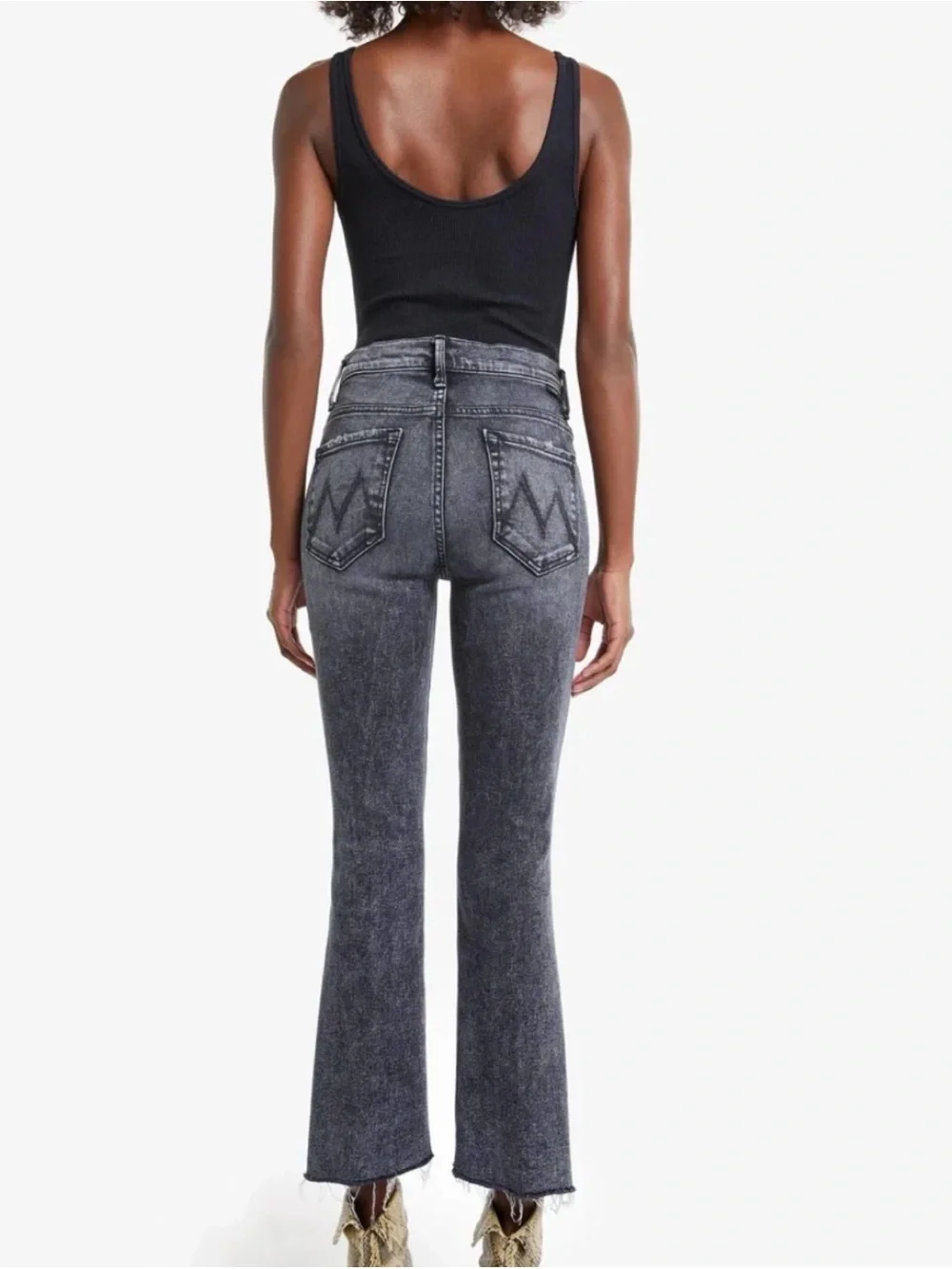 Mother Denim - The Insider Crop Step Fray in Train‎ Stops Size 27